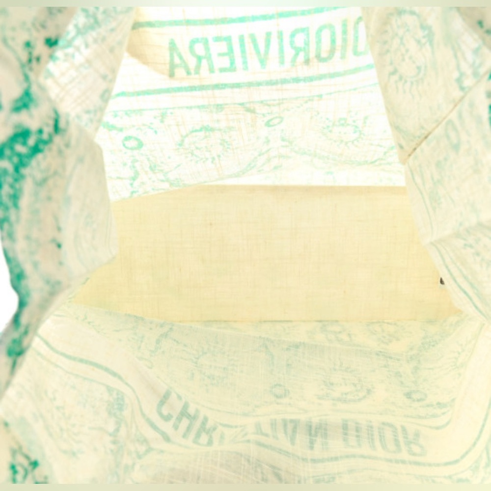 NIB Dioriviera VIP Large Linen Tote Bag in Aquamarine — Retails for $850 - Picture 6 of 12